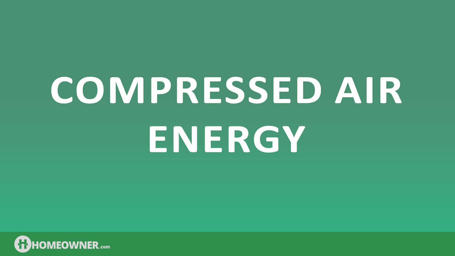 Compressed Air as a Form of Energy
