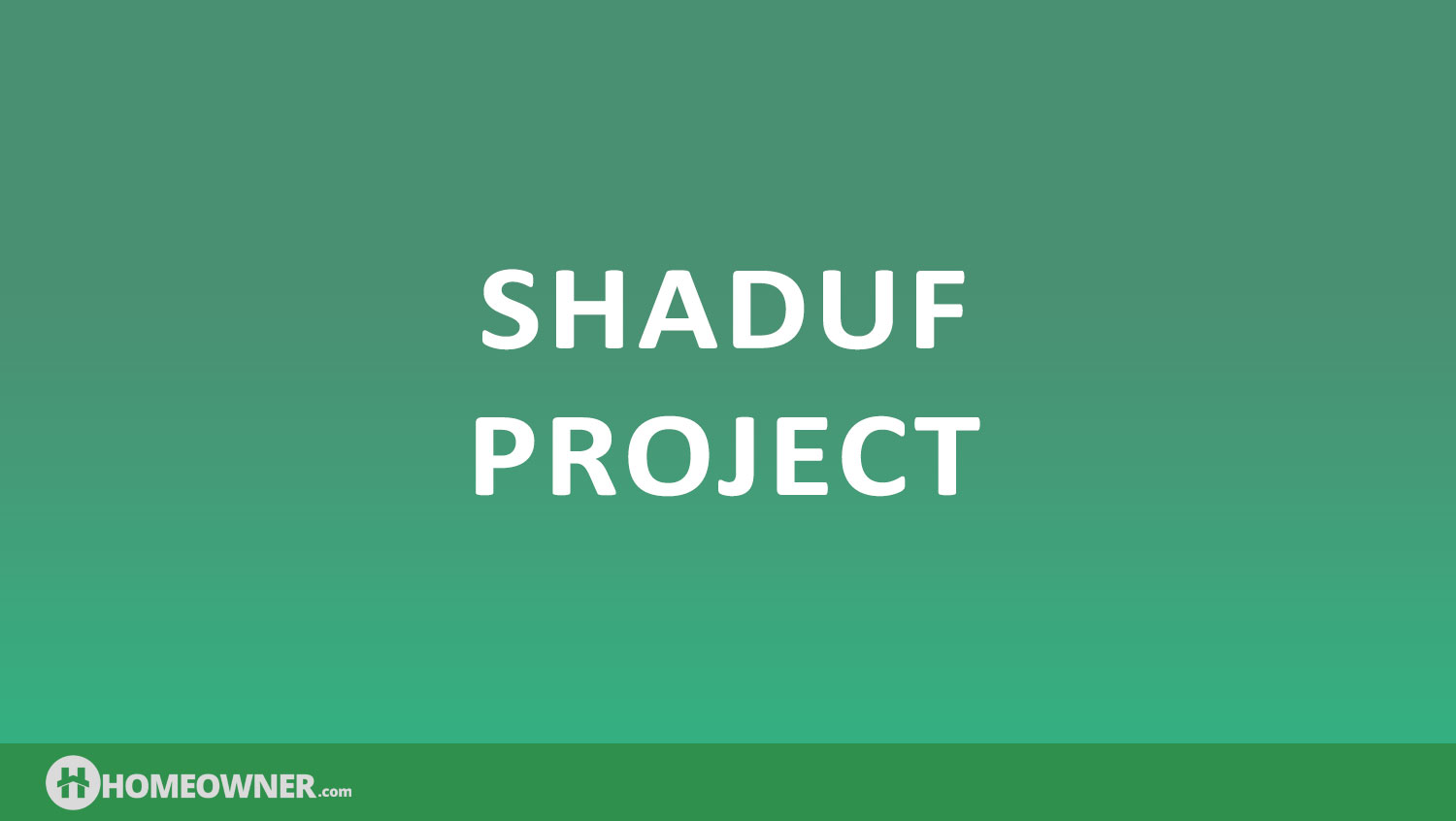 What Is the Shaduf Project?