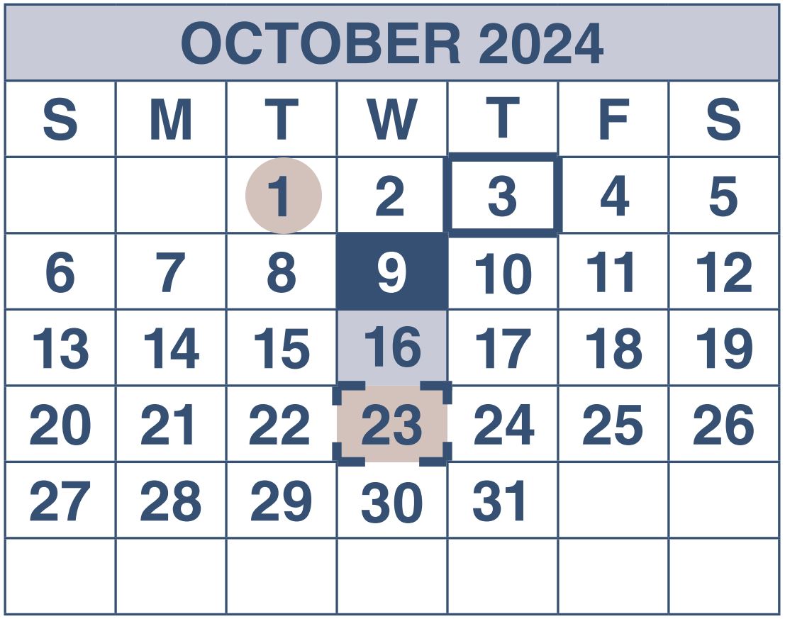 October 2024 - SSDI & SSI Payment Schedule