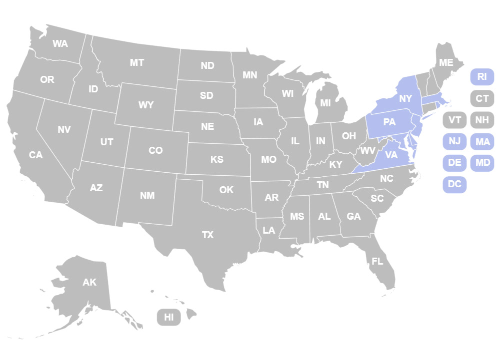 Verizon Fios locations map