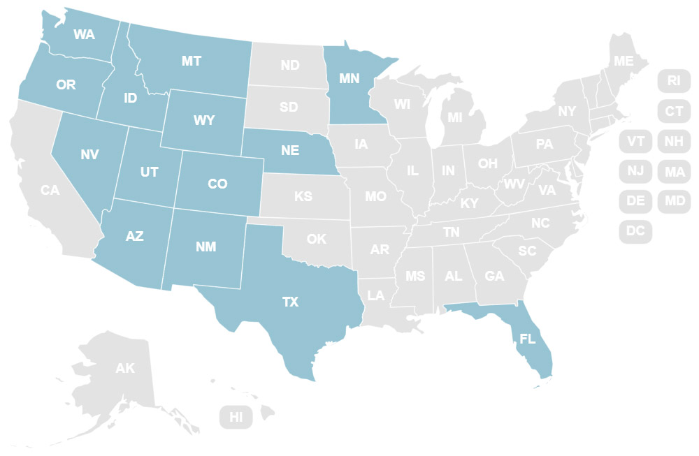 map of Quantum Fiber locations