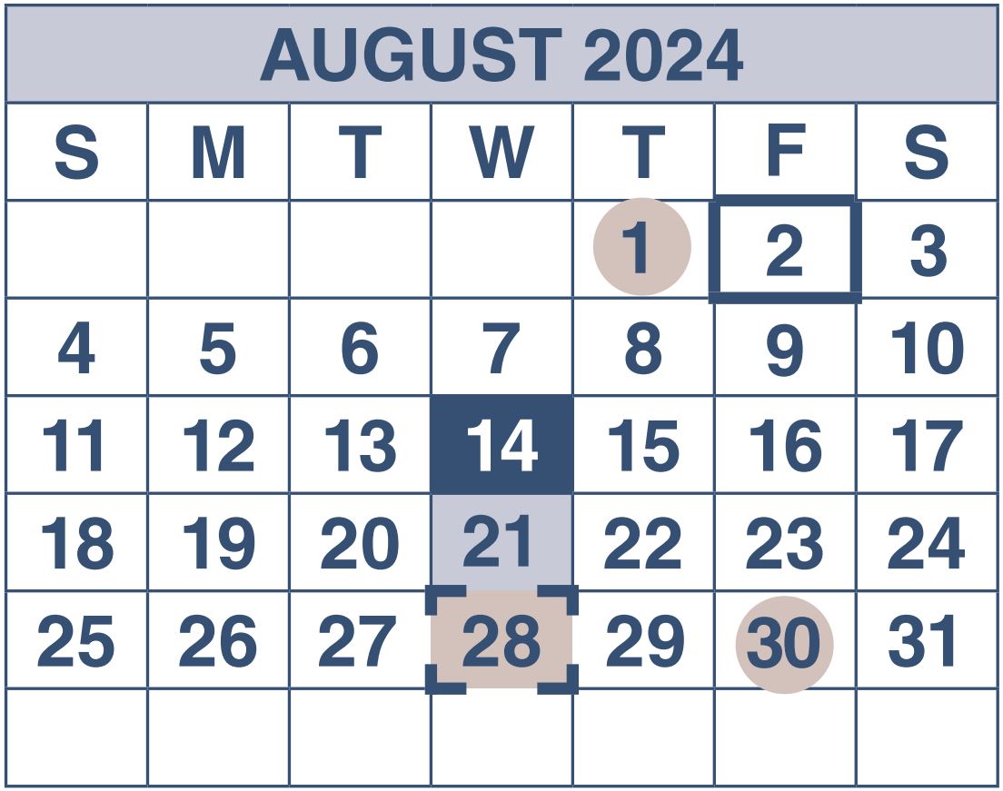 Will my SSI / SSDI disability check come early in August 2024?