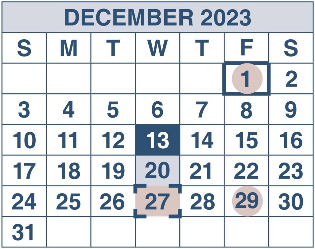 December 2023 - SSDI & SSI Payment Schedule