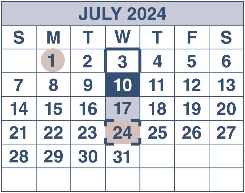 July 2024 - SSDI & SSI Payment Schedule
