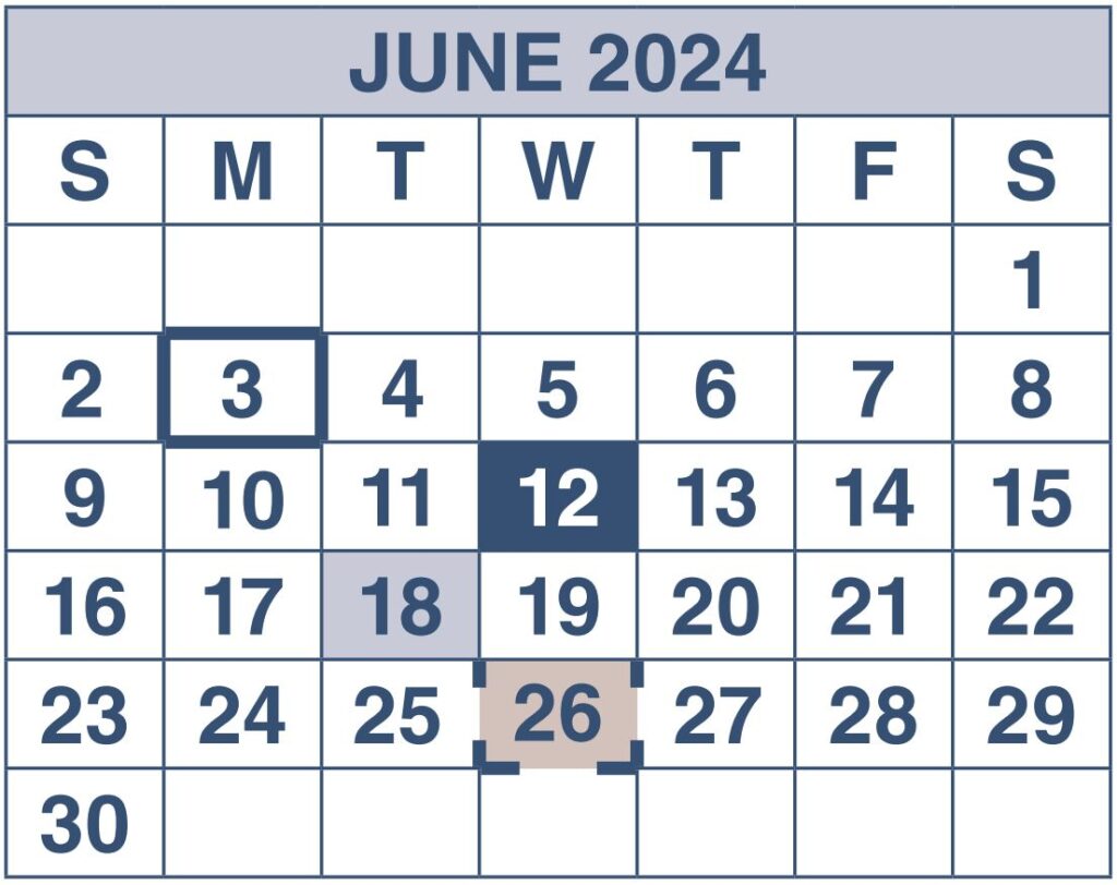 June 2024 - SSDI & SSI Payment Schedule