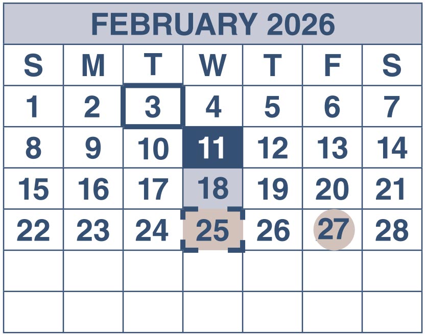 February 2026 - SSDI & SSI Payment Schedule