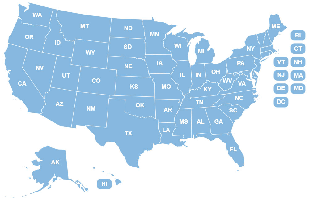 Allstate - Map of 50 States
