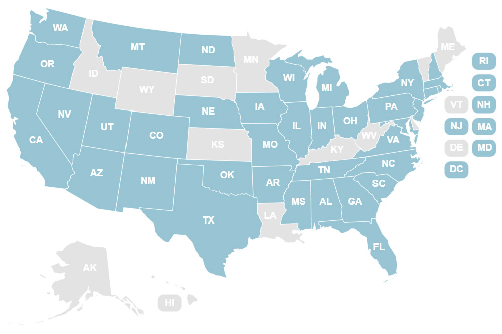 Lemonade Insurance Map