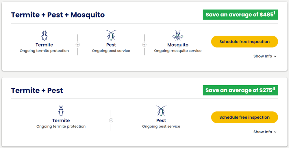 Terminix bundles