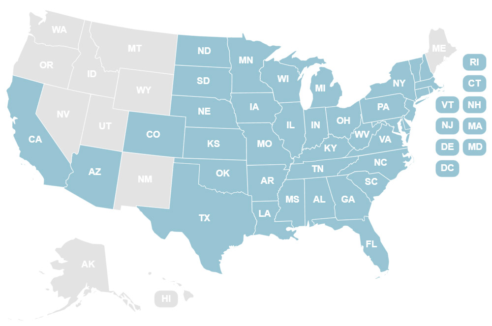 map of Mosquito Joe locations