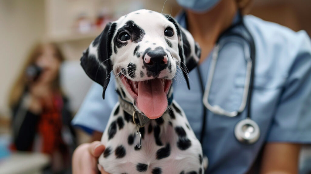 puppy at the vet