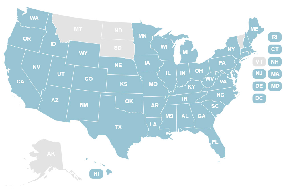 map of Terminix service locations