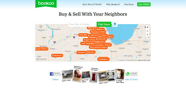 Bookoo sell furniture locally