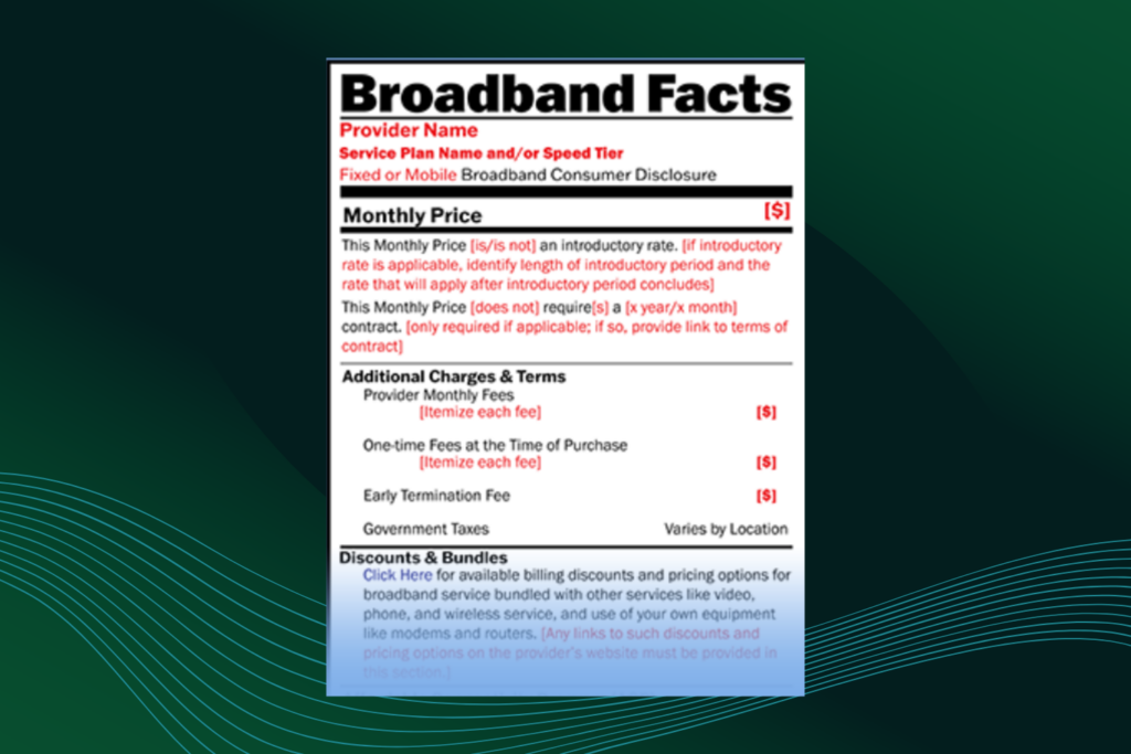 FCC requires broadband labels