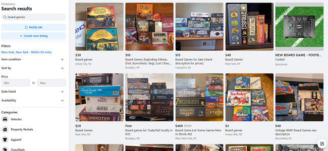 Facebook-marketplace-board-games