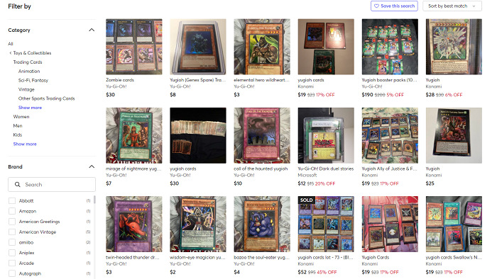 Mercari-Yugioh-cards