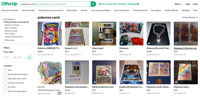 OfferUp Sell Pokemon Cards