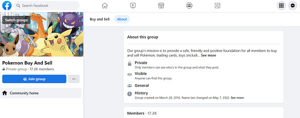 Pokemon Buy Sell Facebook Groups