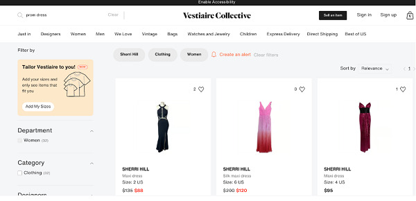 Vestiaire Collective prom dress