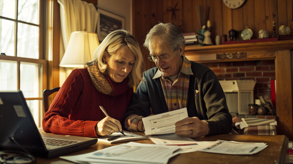 photo of a couple budgeting together