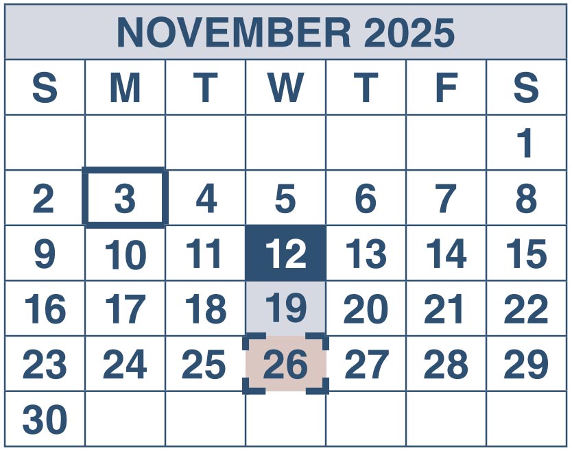 November 2025 - SSDI & SSI Payment Schedule