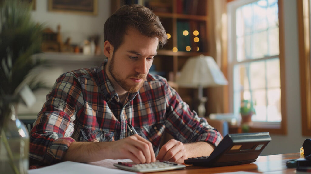 photo of a man using the sub-savings-account budget to save money