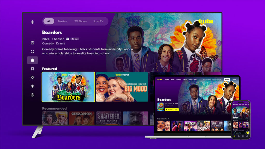 promotional image showing the different streaming devices for Tubi