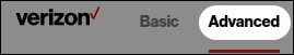 Find the Advance option on the Home screen