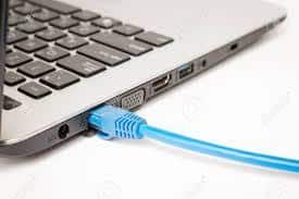 Plug another end of the cable to laptop