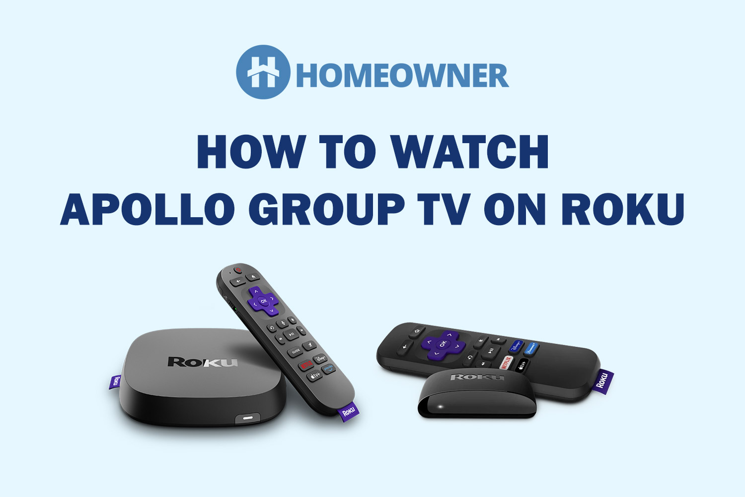 roku devices with lettering asking about Apollo Group TV